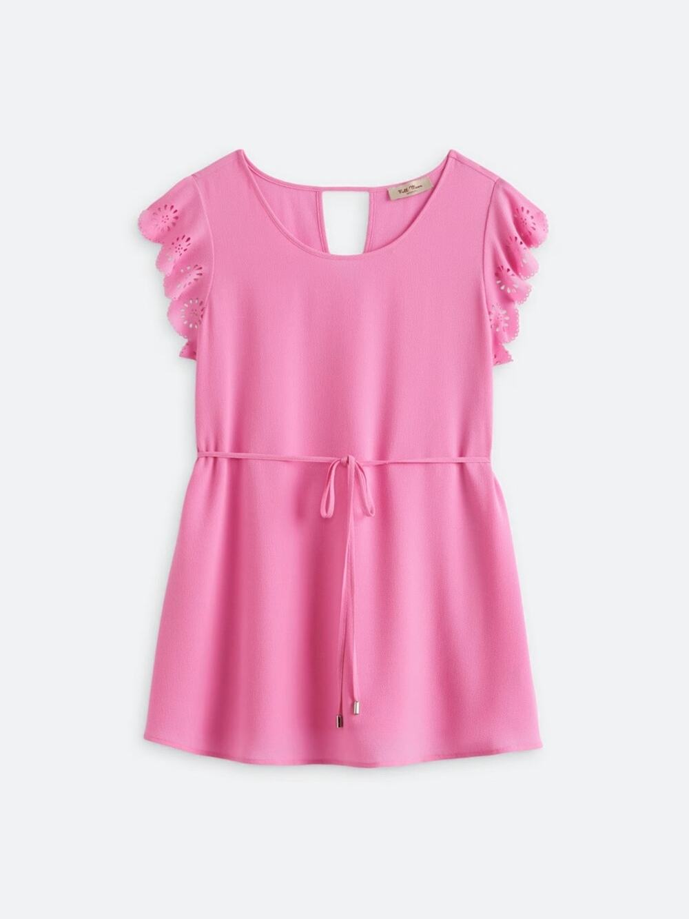 Full Moon Pink Flutter Sleeve Maternity Top Size L